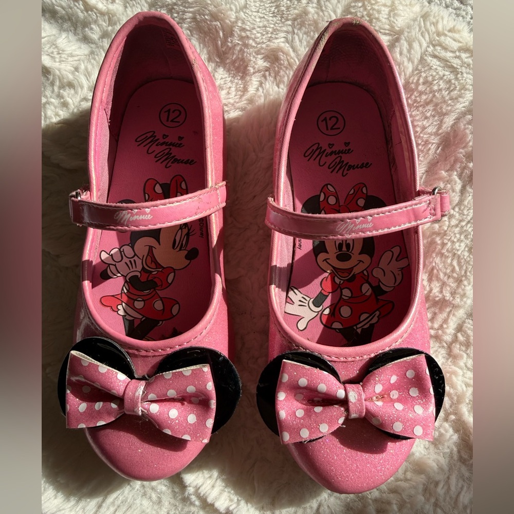 Girls' Pink Polka Dot Mary Jane Shoes size 12